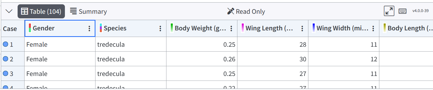 After screenshot of Table View with clearer column headers, stronger focus styling, and improved readability