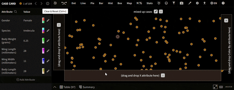Animated demo of Reverse Contrast mode with a dark interface and improved visibility for controls and plotted points